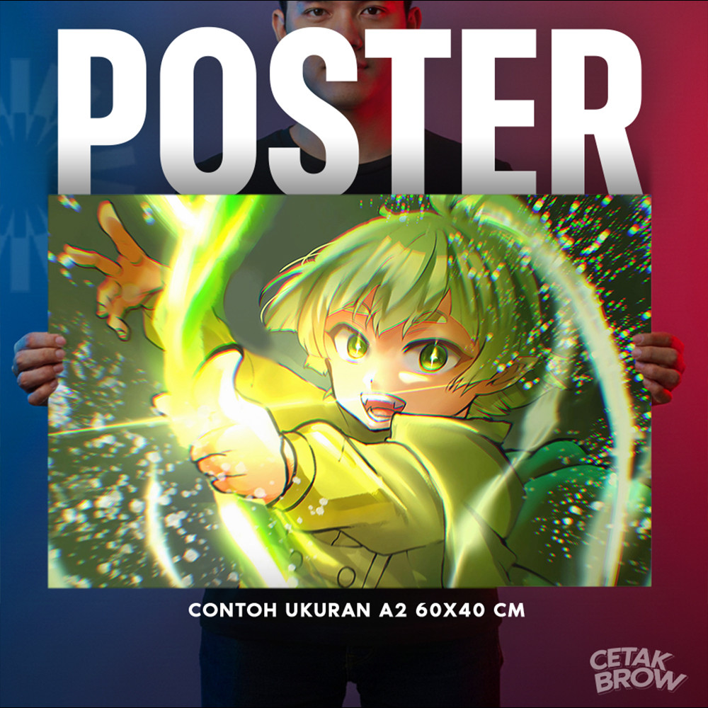 Poster Mairimashita Iruma-kun Iruma Suzuki Ring of Gluttony Solomon Power Magic Aura Bisa Cetak Cust
