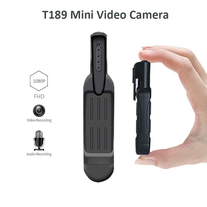 Kamera Pengintai Kecil WiFi HD 1080P Hidden Spy Cam Model Klip Saku Portable Arsmundi T189