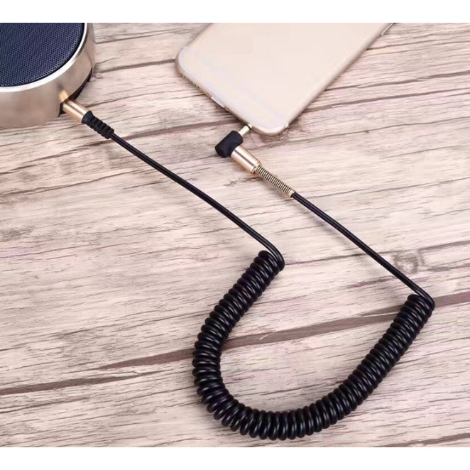Kabel AUX Jack 3.5mm HiFi Spring Type L 1.5M - 161218