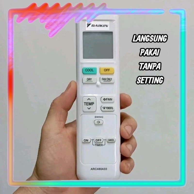 Remot Remote AC Universal Pengganti Tanpa Setting Daikin FTC15NV14 FTC20NV14 FTC25NV14 FTC35NV14 FTC