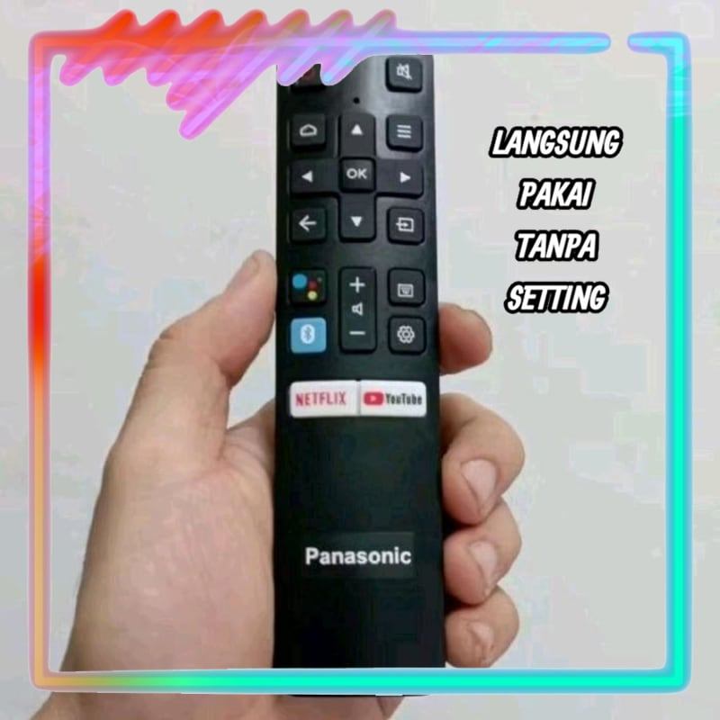 Remot Remote Android Smart TV Non Voice Pengganti Tanpa Setting Panasonic Netflix TH-32HS500G TH-43H