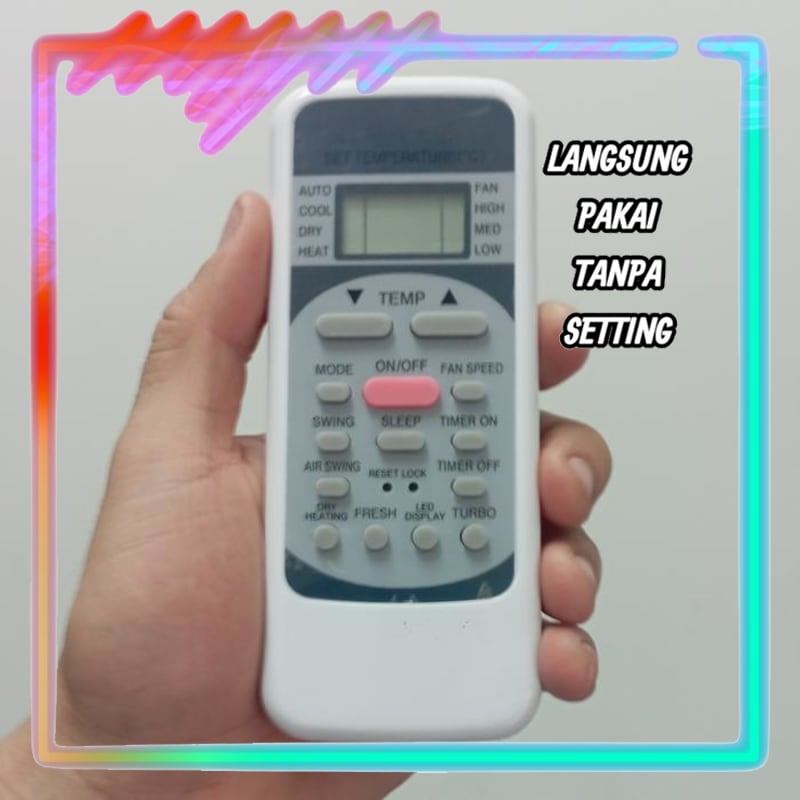 Remot Remote AC Universal Tanpa Setting Midea Todachi R51M/E R51/E R51/CE R51M/CE R51D/CE R51D/R51M/