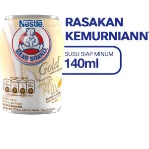 Bear Brand Susu Beruang Gold Malt Putih 140ml 200g