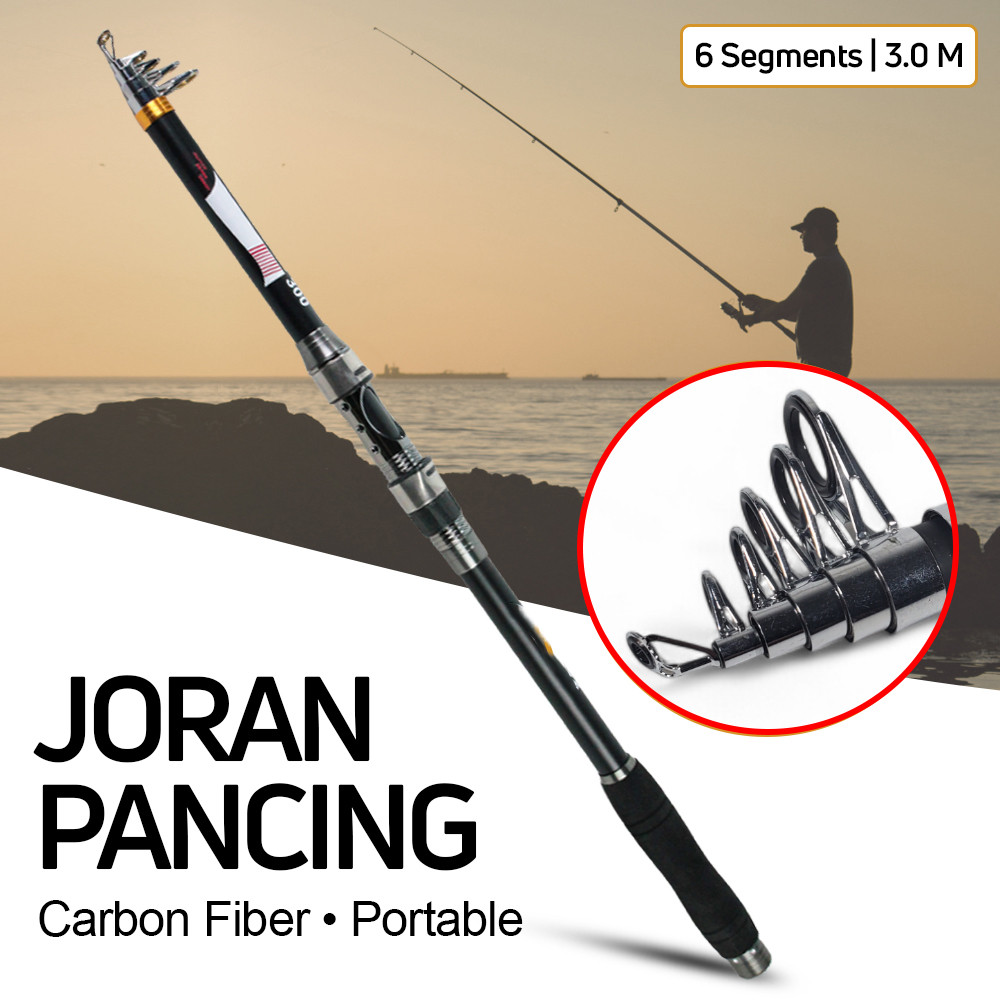 harga terbaik XINLONGWEI Joran Pancing Antena Carbon Fiber Telescopic Fishing Rod - JD25