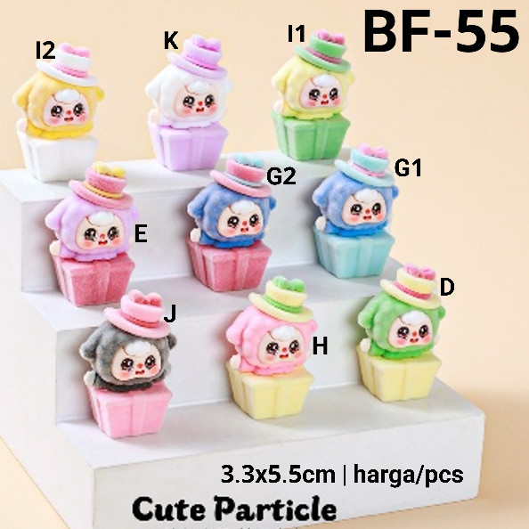BF-55 Resin clay goody bag manyue decoration 3d diy dimoo domba box bludru velvet hijau ungu biru pi