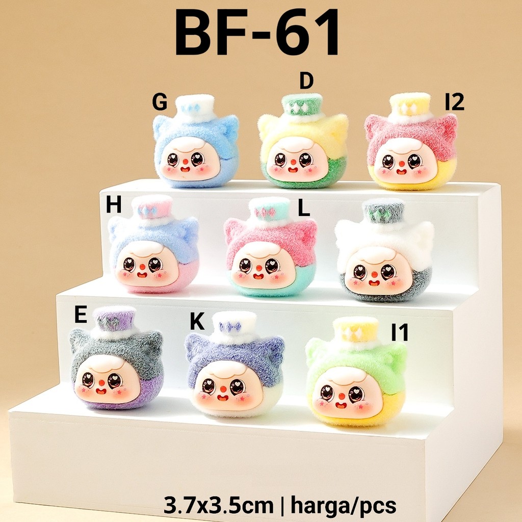 BF-61 Resin clay goody bag manyue decoration 3d diy migo bludru velvet hijau ungu biru putih pink ku