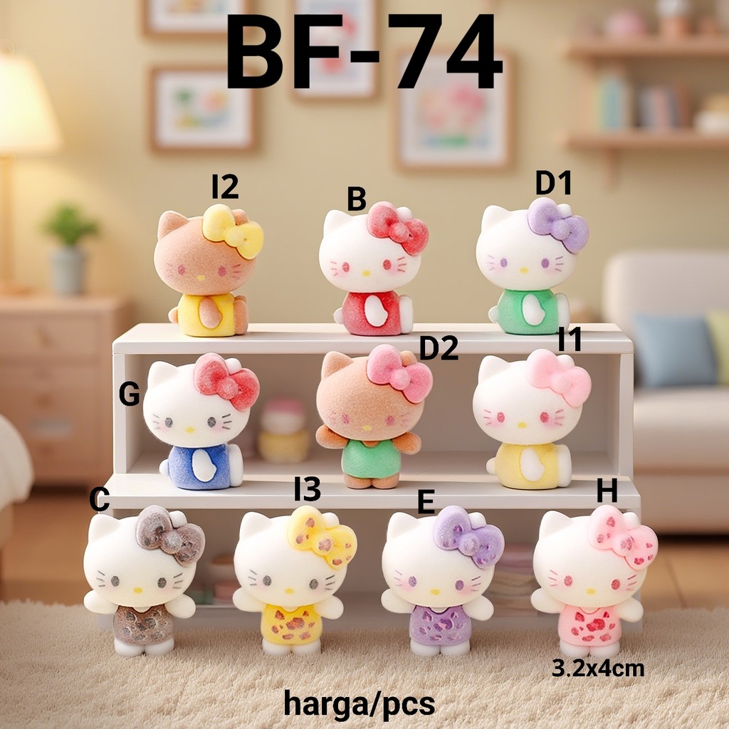BF-74 Resin clay goody bag manyue decoration 3d diy hk bludru velvet merah hijau ungu biru pink kuni