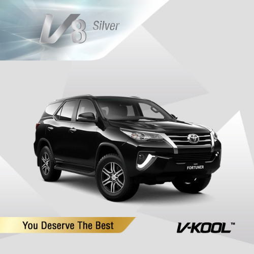 Kaca Film V-KOOL V8 Black Series TOYOTA FORTUNER VNT <2015 Depan VRX60