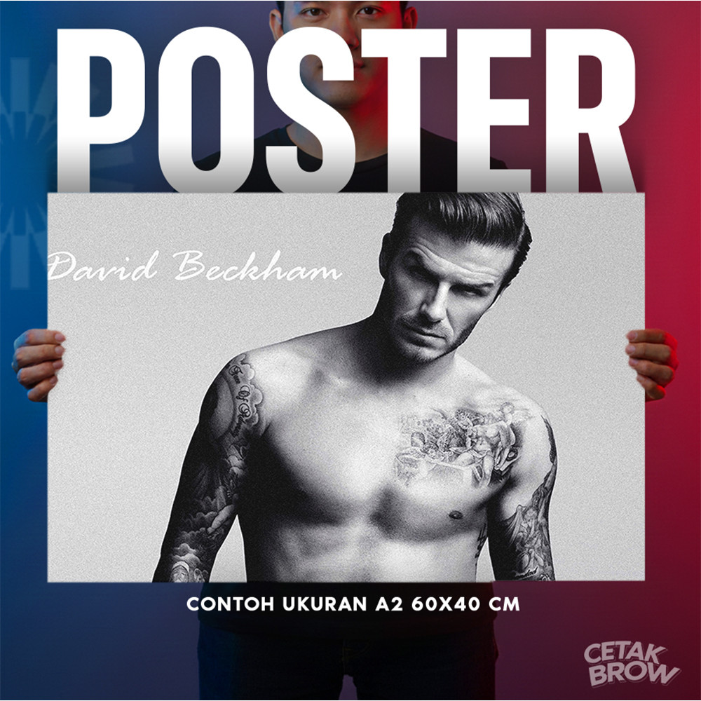 Poster David Beckham Real Madrid Legend Hiasan Dinding Kamar Mewah Dekorasi Ruang Tamu Art