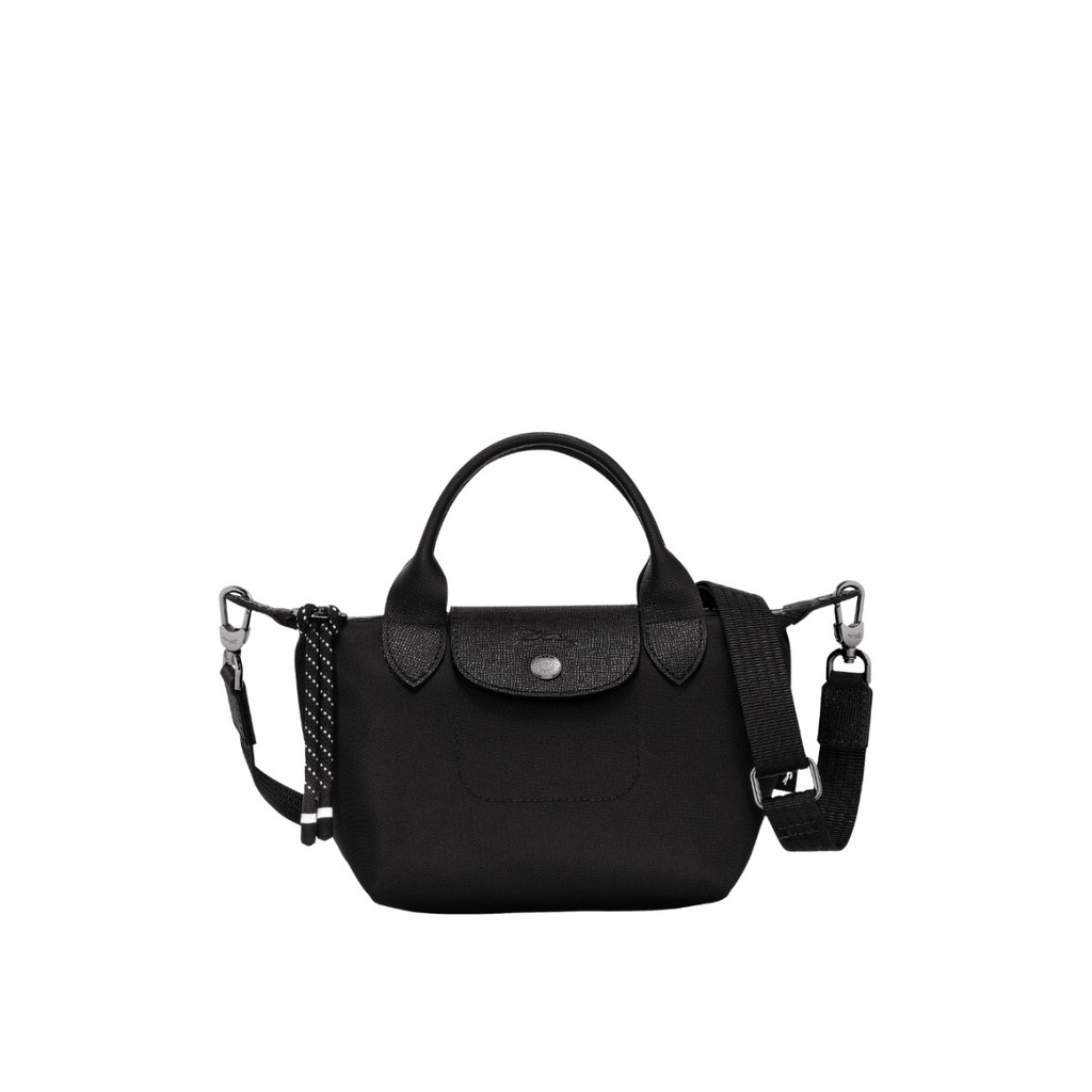 [PREORDER] LONGCHAMP Le Pliage Energy Handtas XS dengan Detail Kulit