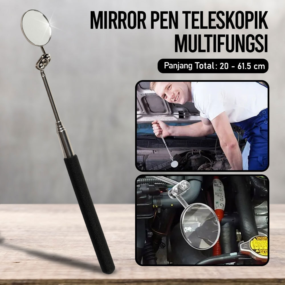 Cermin Teleskopik Multifunction Mirror Pen Stainless Steel - MS-391
