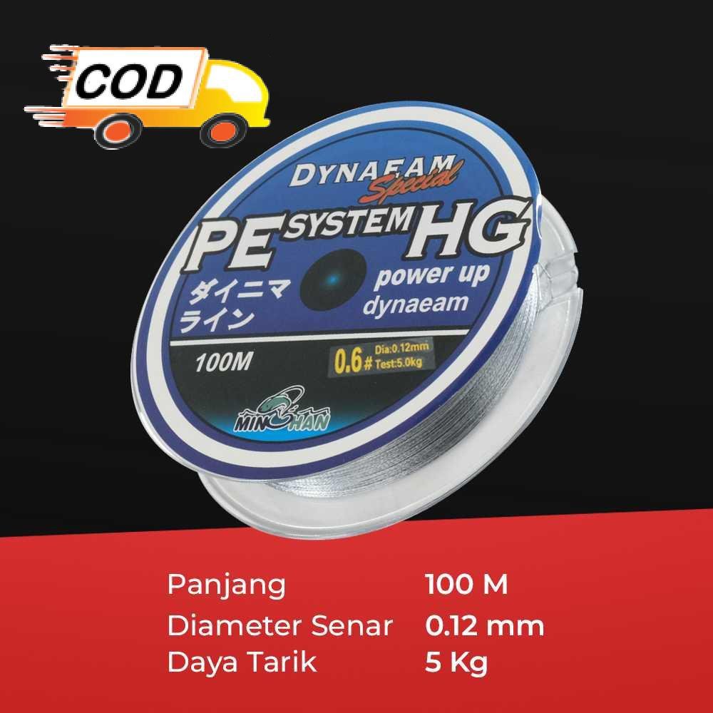 Senar Pancing Kuat Anti Keriting PE 100M Braided Casting Trolling Tali Benang