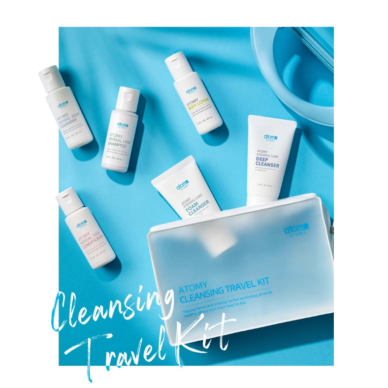 Atomy Cleansing Travel Kit isi - 6 | Sabun travel | Shampo dan Kondisioner | solusi praktik untuk be
