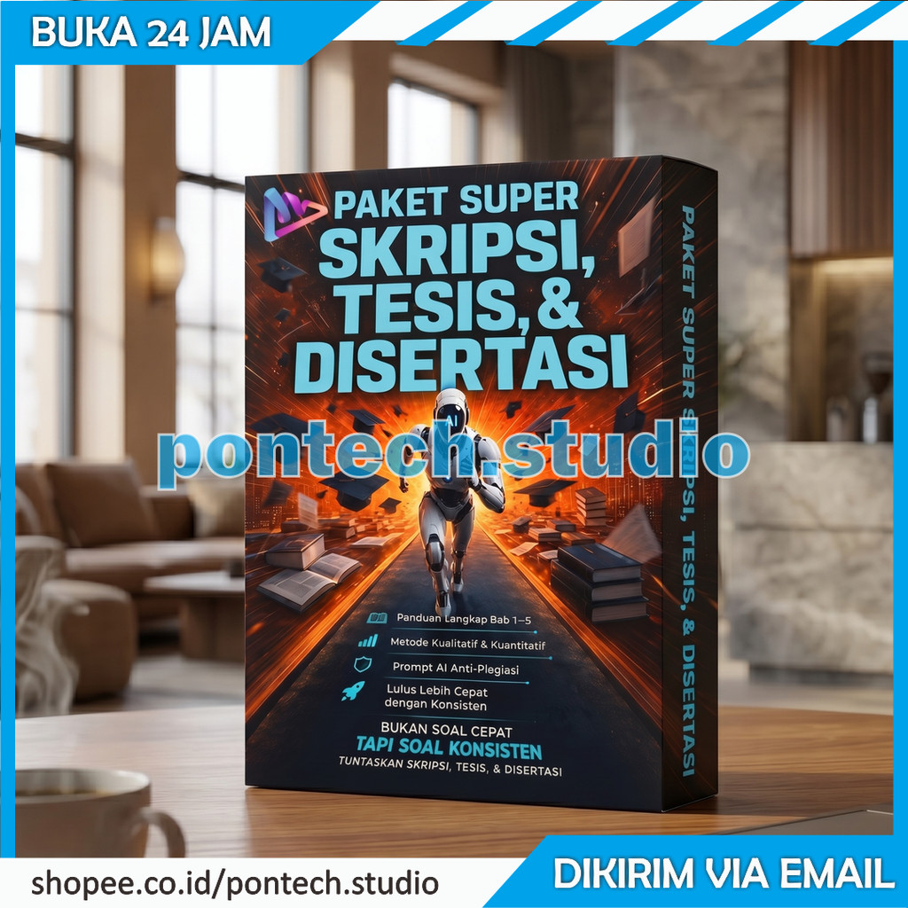 AI Skripsi Mega Pack AI Prompt: Skripsi, Tesis, Disertasi, Tugas Kuliah (Kualitatif & Kuantitatif)