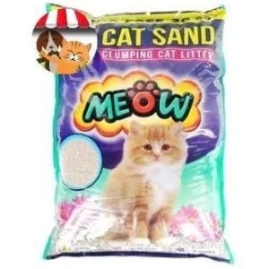 Pasir Gumpal Wangi Meow 12ltr - Meow Cat Sand/Pasir