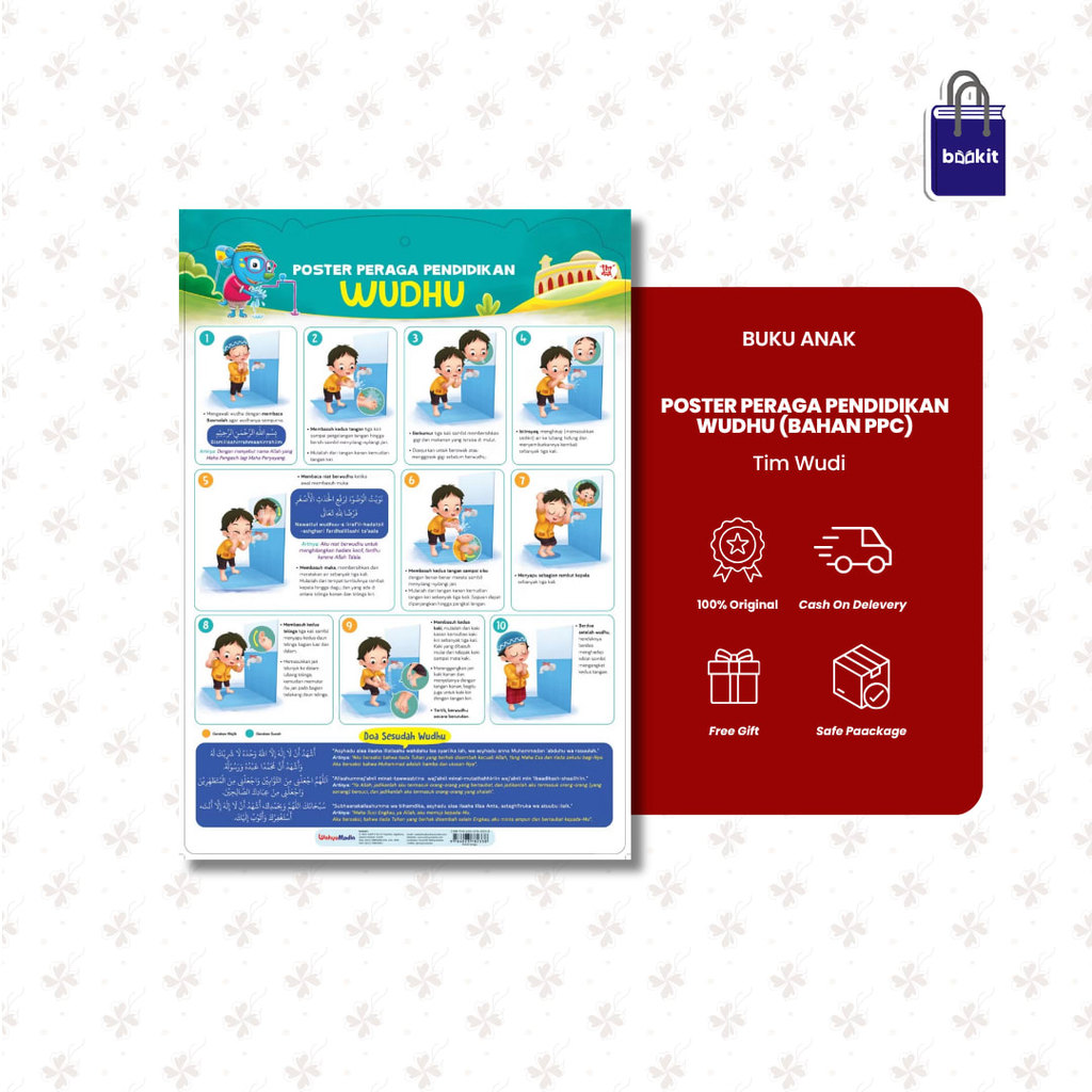 Bookit Store | Buku Anak - Poster Peraga Pendidikan Wudhu (Bahan Ppc) by Tim Wudi