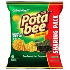 POTABEE POTATO CHIPS GRILLED SEAWEED PCK 120 GR
