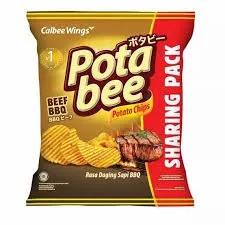 POTABEE POTATO CHIPS BEEF BBQ 120 GR