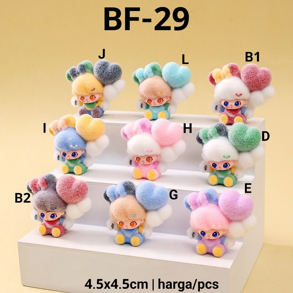 BF-29 Resin clay goody bag manyue decoration 3d diy dimoo bludru velvet merah hijau ungu biru pink k