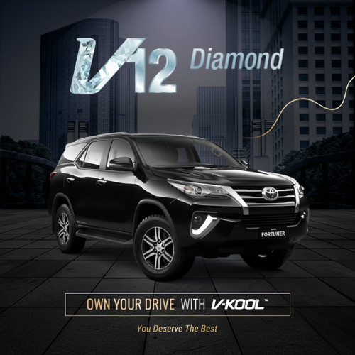 Kaca Film V-KOOL Diamond Series TOYOTA FORTUNER VNT <2015 Depan VK70