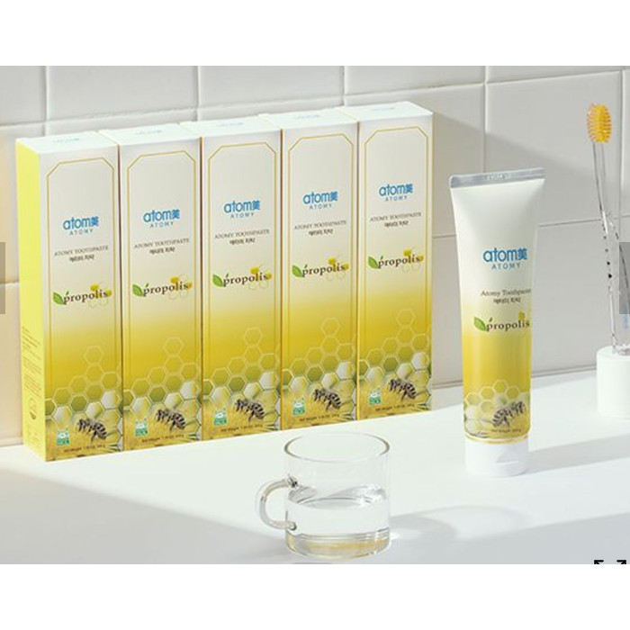ATOMY Toothpaste propolis 200gr 5pcs | pasta gigi propolis Atomy | odol herbal Atomy | ORIGINAL terj