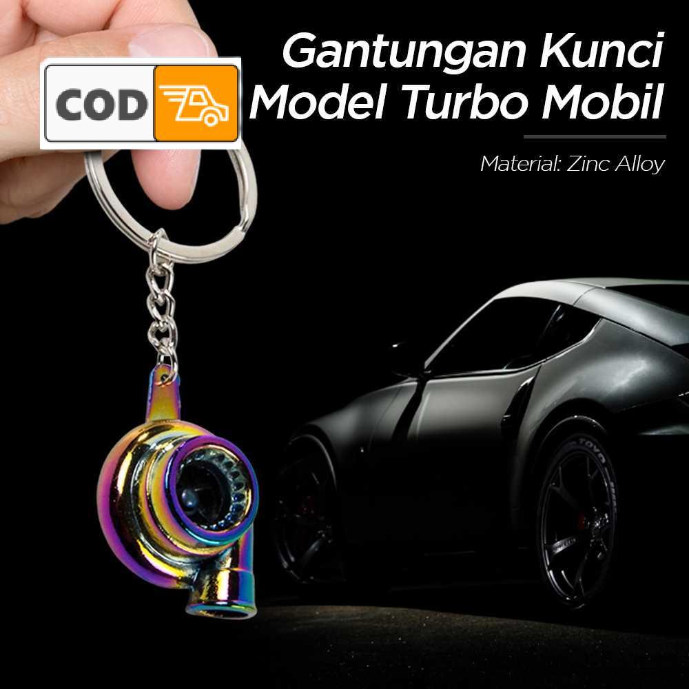 Gantungan Kunci Turbo Mobil Keychain Aksesori Otomotif Miniatur Mesin untuk Motor Mobil dan Tas Unik