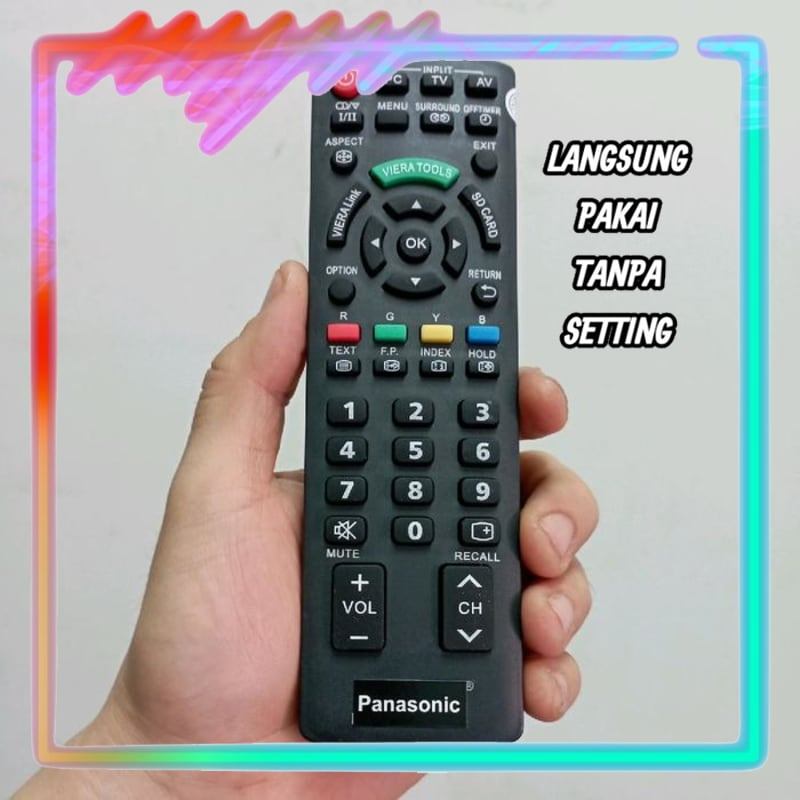 Remot Remote LED LCD TV Pengganti Tanpa Setting Panasonic Viera N2QAYB000604 TH-L32C30A TH-L32E3A TH