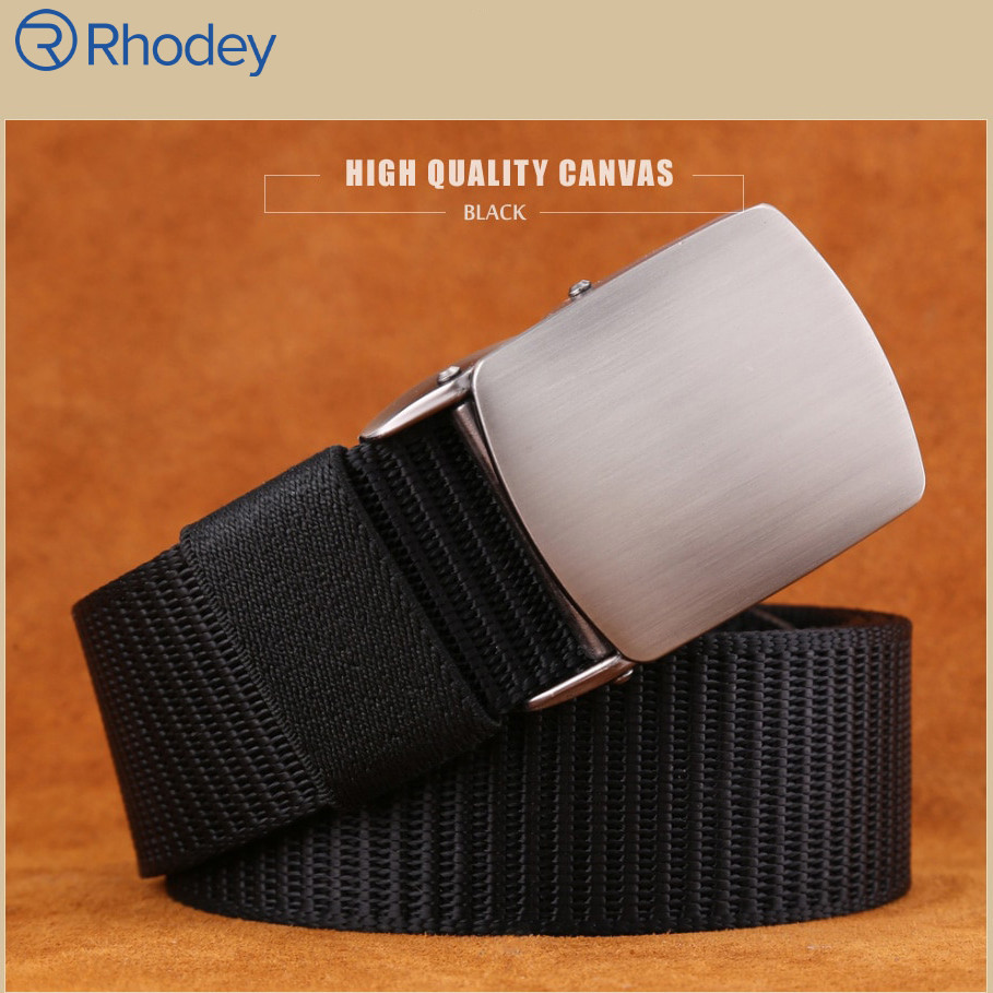 BTR MARKET Rhodey Gesper Tali Ikat Pinggang Pria Canvas Stylish Buckle Belt 1.2M - MU071 Produk Ori 