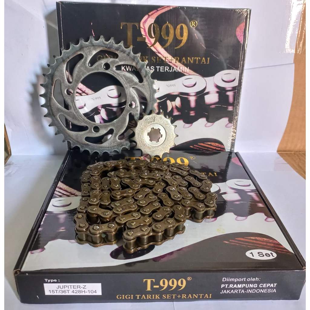 T999 Gir/Gear Paket/Set Komplit Motor Jupiter Z (15T/36T) 428H-104