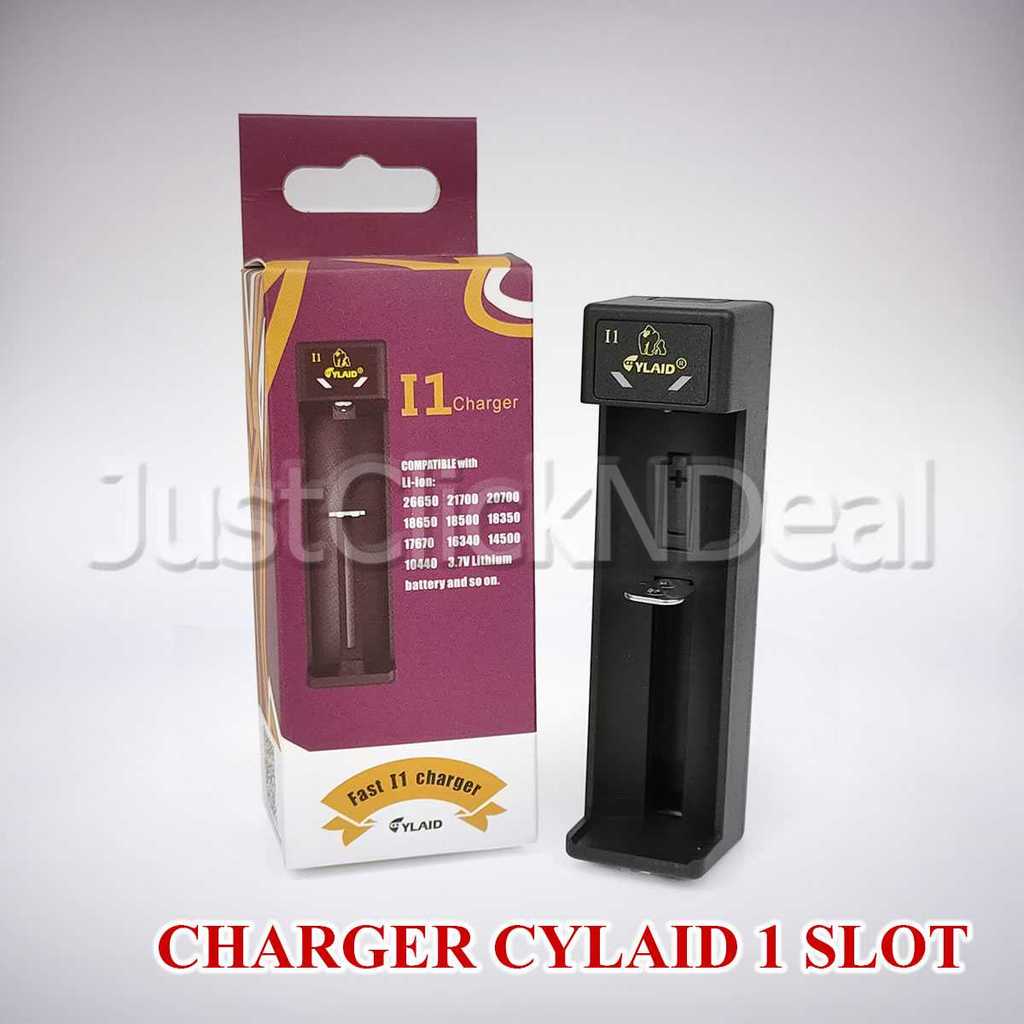 CHARGER VAPE 18650 CYLAID I1 1SLOT [AUTHENTIC]