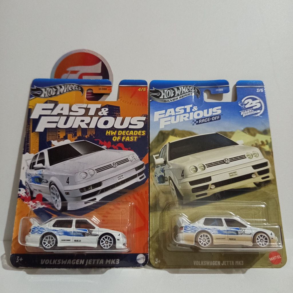 Hot Wheels Paket / Set Volkswagen Jetta MK3 Fast Furious Silver Series (2Pcs) - Hotwheels