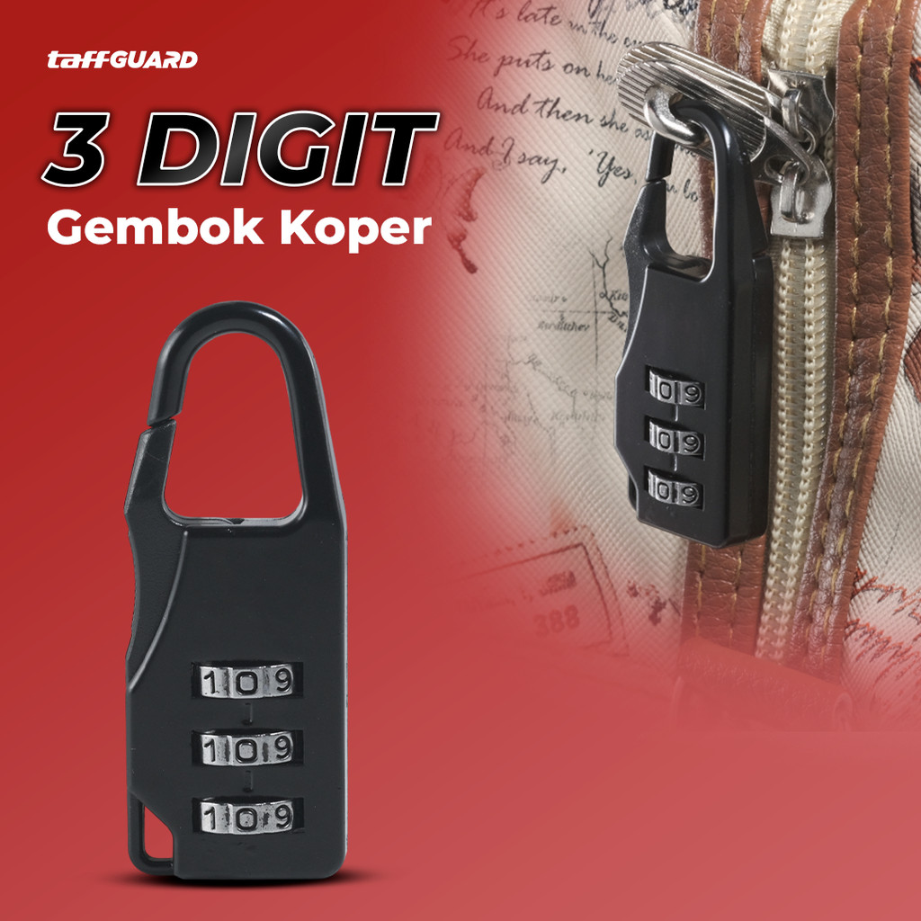Aira Point TaffGUARD Gembok Koper Kode Angka Safety Lock Portable 3 Digit - Z001 Free ongkir