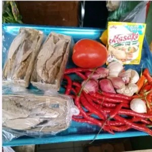 paket balado ikan tongkol cuek+20 potong ikan cue