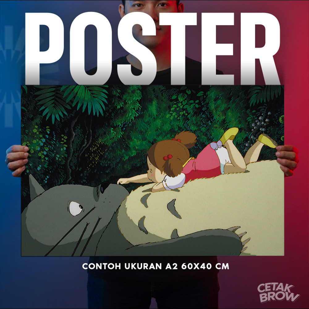 Poster Totoro Official Ghibli Museum Visual Hiasan Dinding Kamar Eksklusif Dekorasi Seni Premium Art