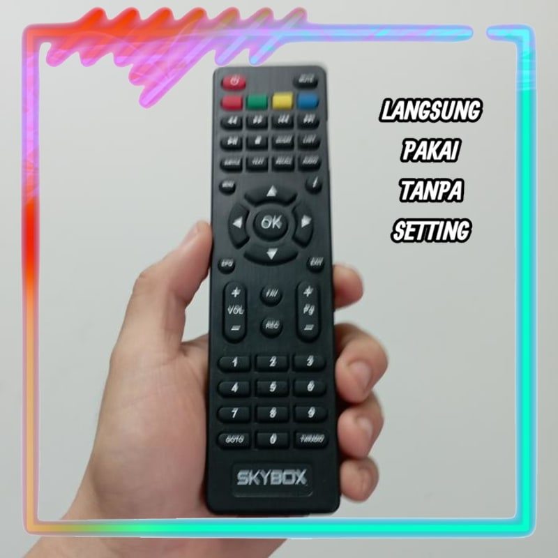 Remote Remot Receiver Parabola Pengganti Tanpa Setting Skybox A-1 New Plus Combo (LANGSUNG PAKAI)