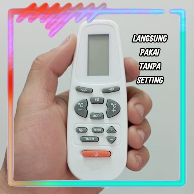 Remot Remote AC Universal Tanpa Setting Akira AUX Beko Shamu ASW-H09A4 SQCRIDI YKR-C/01E (LANGSUNG P