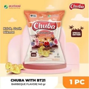 chuba cahaya chips bt21 rasa baberque 140 gram