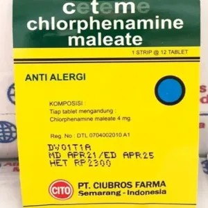 CTM Isi 12 Tablet Obat Alergi 100g