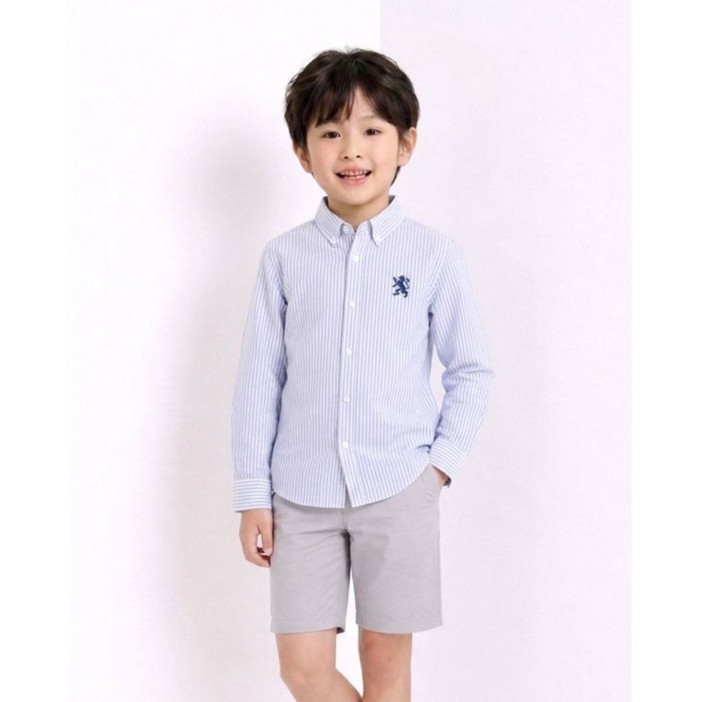 Giordano Junior Boys Oxford Mini Lion Shirt 0304607383