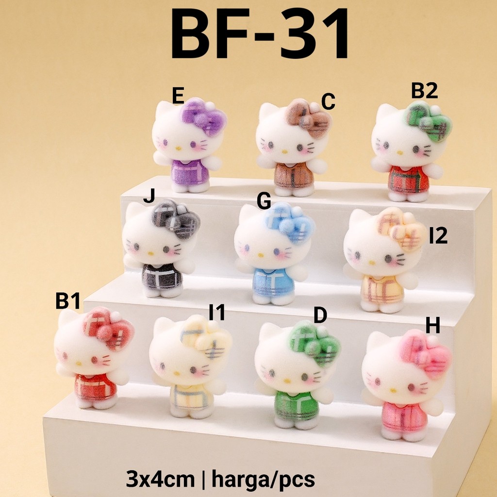 BF-31 Resin clay goody bag manyue decoration 3d diy hk bludru velvet merah coklat hijau ungu biru pi