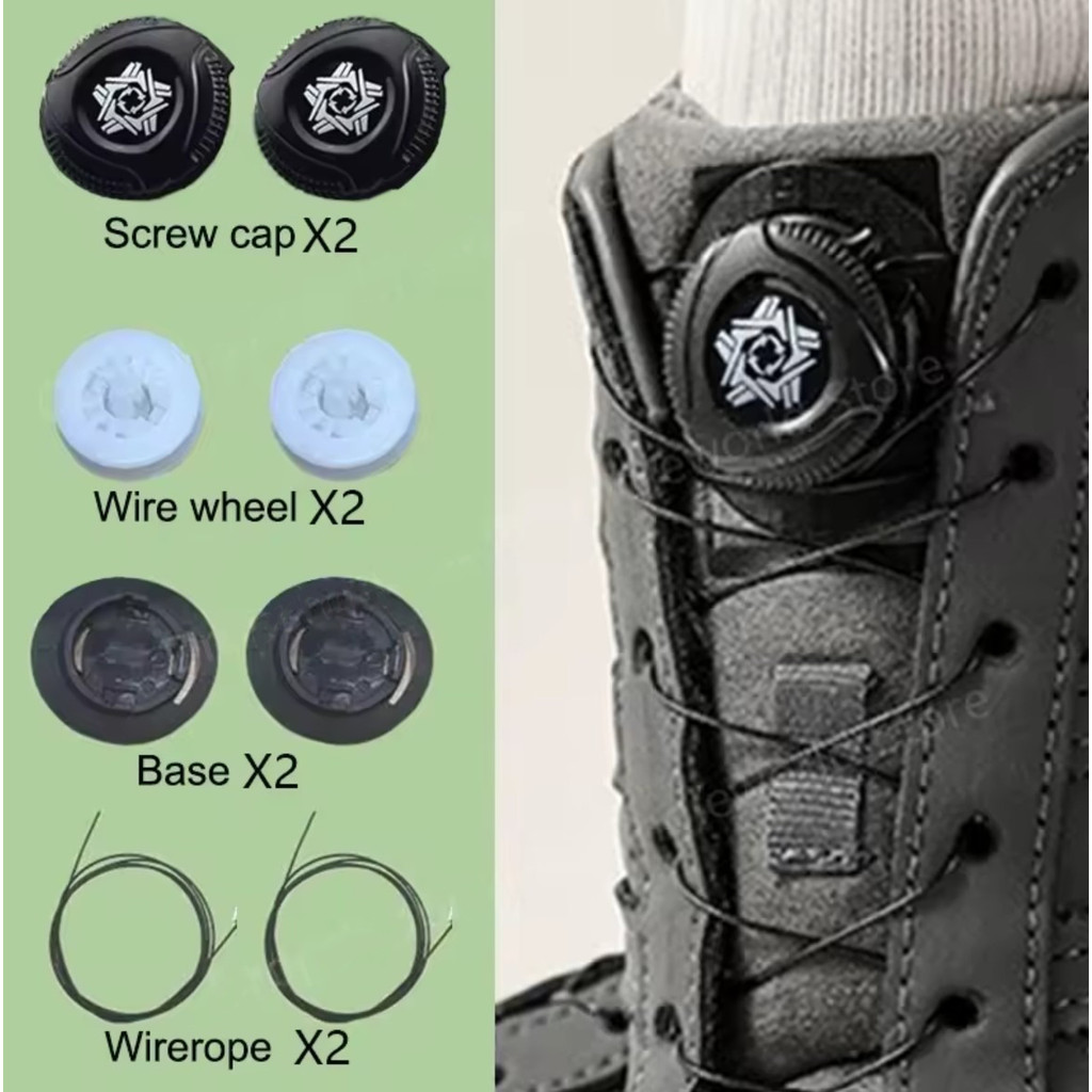 Silenching Tali Sepatu Putar Automatic Rotating Shoelace Buckle - INU66-B