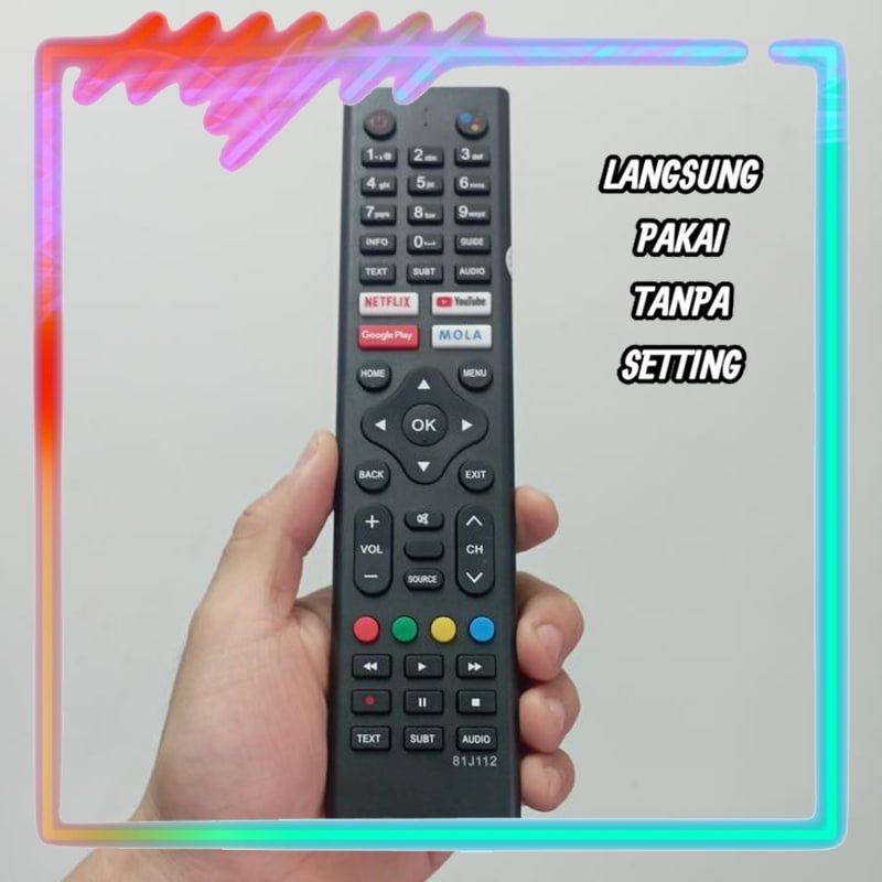 Remot Remote Smart TV Non Voice Universal Tanpa Setting Polytron 32AG9953 32TAG9953 32BAG9953 40AG99