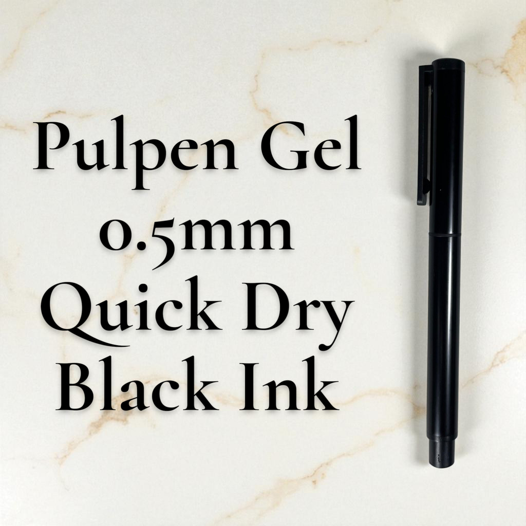 Kaco Pena Pulpen Gel 0.5mm TUBE Roller Quick Dry Black Ink 1 PCS - K80