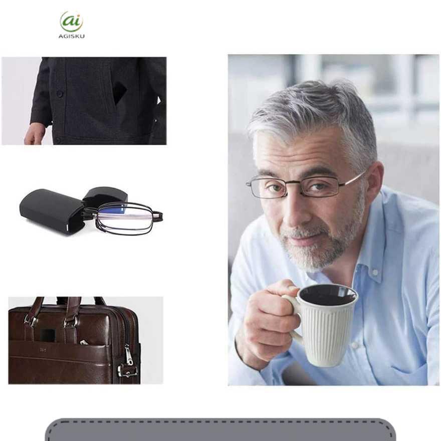 KLASSNUM Kacamata Baca Rabun Dekat Folding Reading Glasses Lensa Plus 2.50  Hitam - HM642