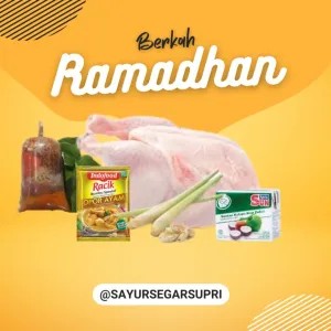 PAKET OPOR AYAM (Ayam 1 ekor + racik/bumbu giling opor + sereh + sunkara 200ml) 200ml
