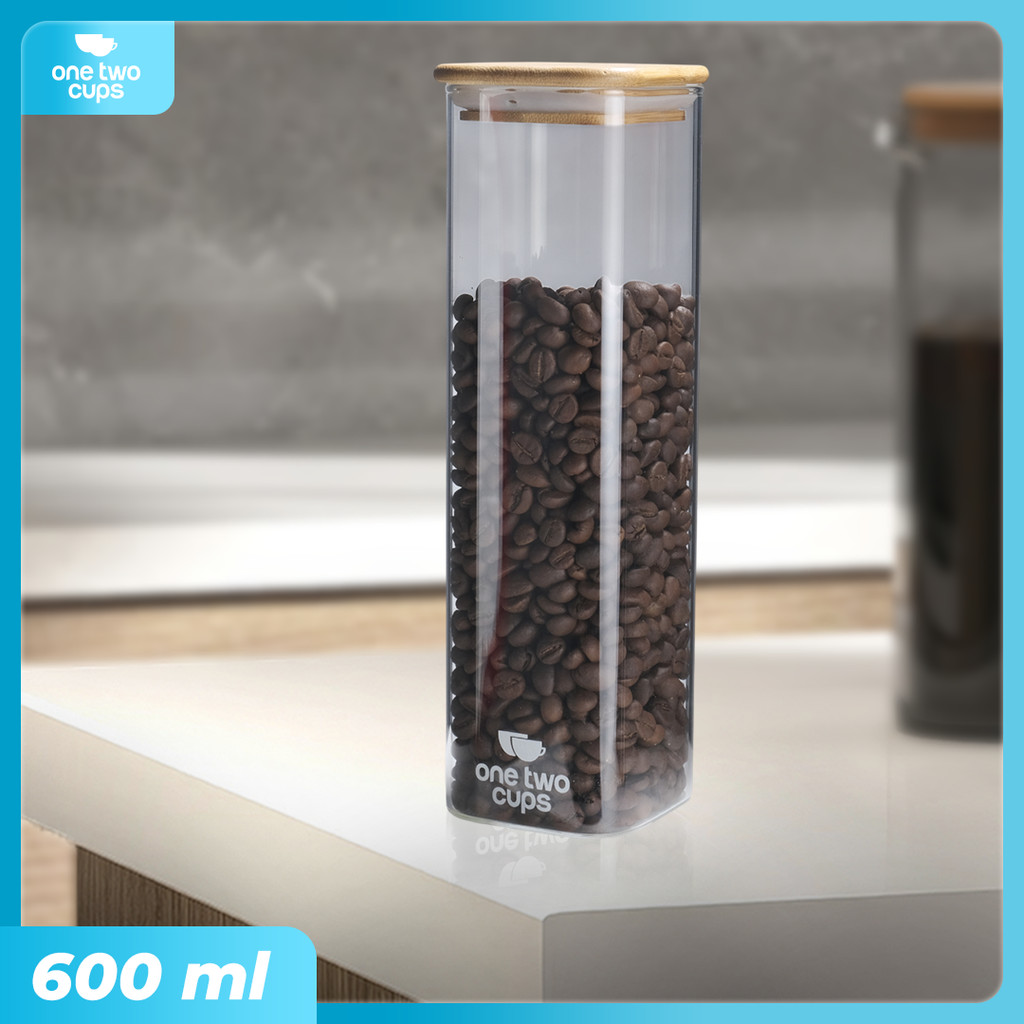 Toples Kaca Penyimpanan Makanan Kedap Udara Storage Jar Transparan 600ml
