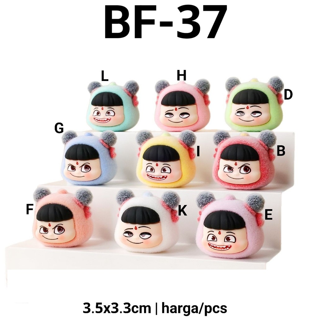 BF-37 Resin clay goody bag manyue decoration 3d diy nacha nezha bludru velvet merah hijau ungu biru 