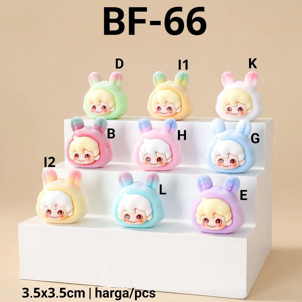 BF-66 Resin clay goody bag manyue decoration 3d diy dimoo bludru velvet merah hijau ungu biru pink k