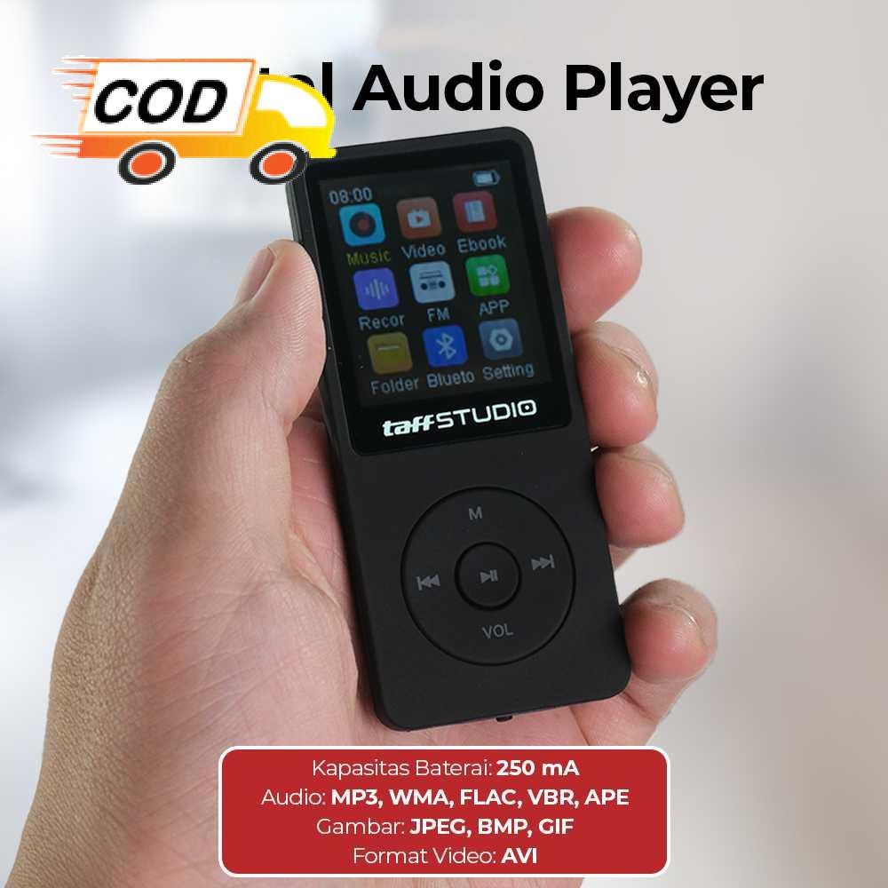 MP3 Player Bluetooth Mini dengan Perekam Suara Digital Audio Kecil Ringan Radio Ebook Pemutar Musik 
