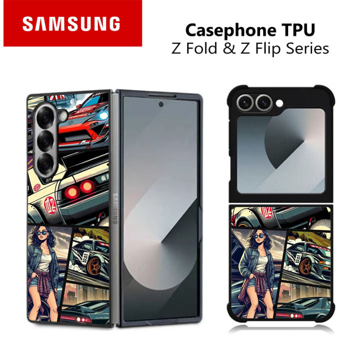 Casing HP Untuk Samsung Z Fold & Z Flip 7 6 5 4 3 Sport Car RK420